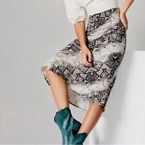*6/$35* Sanctuary XXS Extra Extra Small Gray Black White Snake Print Skirt New